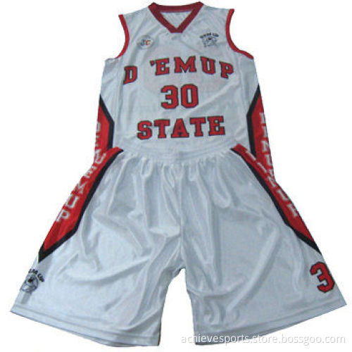Custom Basketball Uniform with Team Logo and Sublimation Printing